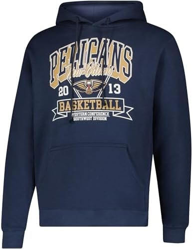 Ultra Game Men's NBA Official Super Soft Ace Hoodie Sweatshirt, New Orleans Pelicans, Team Color, Small