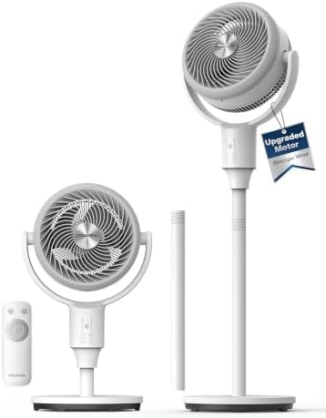 PELONIS Omni-Directional Air Circulator Fan with Remote for Bedroom, White