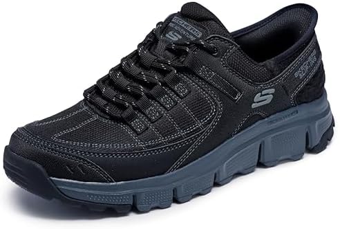 Skechers Men's Summits AT Hands Free Slip-in Sneaker, Black/Charcoal, 9.5 Wide