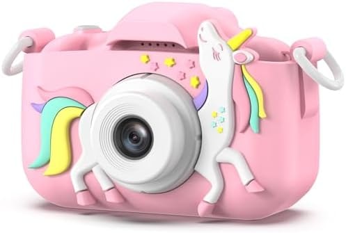 Goopow Kids Camera Toys for 3-8 Year Old Girls Boys,Children Digital Video Camcorder Camera with Cartoon Soft Cover, Best Chritmas Birthday Festival Gift for Kids
