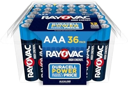 Rayovac High Energy AAA Batteries (36 Pack), Alkaline Triple A Batteries