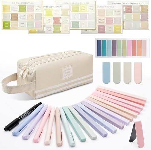 Vienrose Bible Journaling Kit Highlighters and Pens 75 Bible Tabs Basic