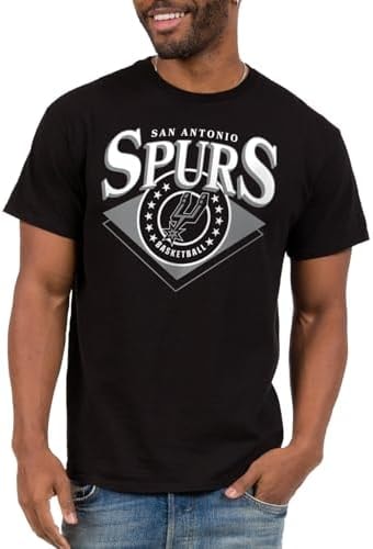 Junk Food NBA - San Antonio Spurs Court Classic Adult SS T-Shirt Black