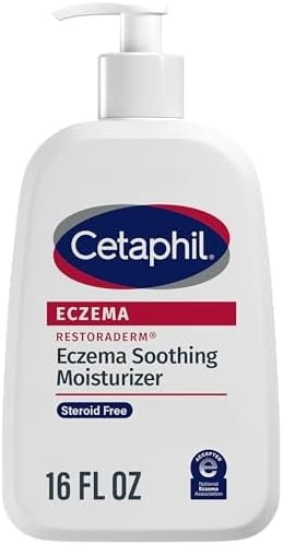 CETAPHIL ECZEMA RESTORADERM Soothing Moisturizer, For Eczema Prone Skin, 16 oz, Fewer Symptom Flare-Ups, 48 Hour Hydration, 1% Skin Protectant Colloidal Oatmeal, Steroid Free, Doctor Recommended Brand
