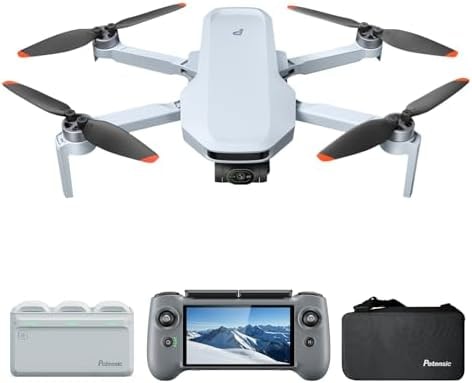 Potensic Atom 2 Fly More Combo with RC PTD 1, Drones with Camera for Adults 4K Video, 8K Photo, 10KM Transmission, 96 Mins Flight, 3-Axis Gimbal, AI Track, Vertical Shooting, AI Night Shot, Under 249g