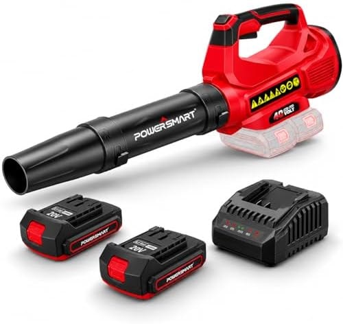 PowerSmart 40V Leaf Blower Cordless, 650CFM 150MPH Performance with 2 x 2.0Ah Batteries & Chargers Included,Powerful Blowers for Lawn Care, Patio, Dust, Blowing Leaves and Dust