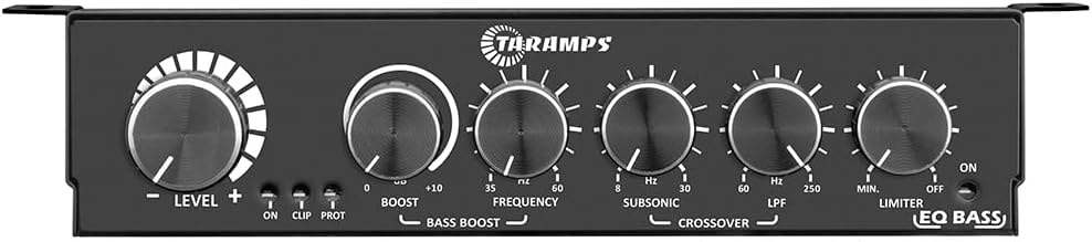 Taramp's EQ BASS Digital Audio for Control Your Bass Volume, with RCA Output/Input, Perfect Match The Output Signal Levels of virtually al Models of CD/DVD Head Units, Frequency Response to 250HZ.