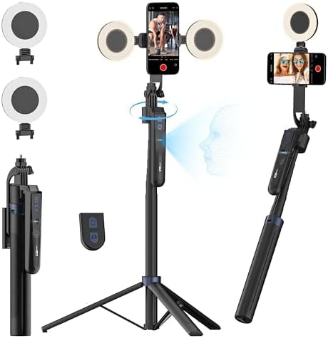 USKEYVISION 70.9" Auto Face Tracking Tripod 360° Rotation w/Light(UTK-02)