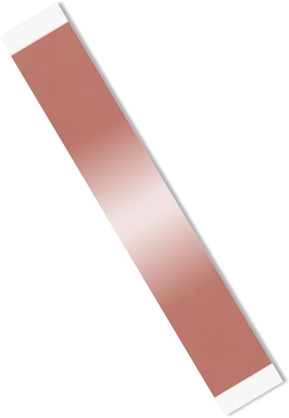 TapeCase Copper Foil Tape with Acrylic Adhesive, Converted from 3M 1125, 9" Length, 1" Width, Rectangles (Pack of 100)