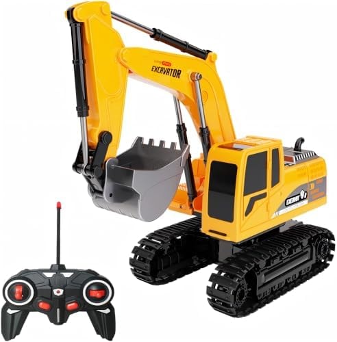 Ruutcasy Remote Control Excavator,Toy Digger Remote Control Digger Excavator Toys,Engineering Sand Digger Construction Vehicle Toy RC Excavator Toy Cars for Kids