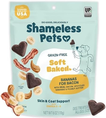 Shameless Pets Bananas for Bacon Soft-Baked Dog Treats - 6 oz
