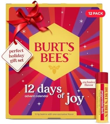 Burt's Bees Holiday Lip Balm Gift Set, 12 Hydrating Lip Balms