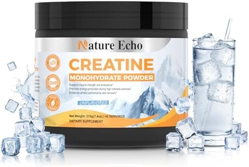Nature Echo Creatine Monohydrate Powder - Unflavored - 42 Servings
