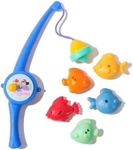 Ms. Rachel Counting Fishes Playset with 5 Floatable Toy Fish & Fishing Rod
