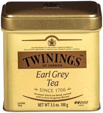 Twinings Earl Grey Loose Black Tea Tin, 3.53 Ounce Tin (Pack of 1)