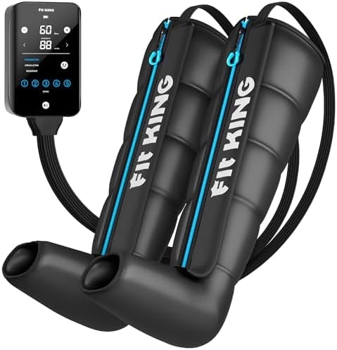 FIT KING Air Compression Recovery System, Cordless 5-Zone Leg Massager