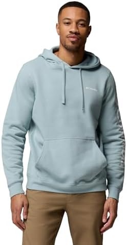 Columbia Men's Trek Long Sleeve Hoodie, Crushed Blue/CSC Sleeve Logo, 2X