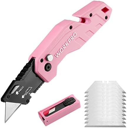WORKPRO Folding Utility Knife, Quick Change Box Cutter