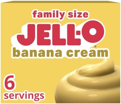 Jell-O Instant Pudding & Pie Filling, Family Size, Banana Cream, 5.1 oz
