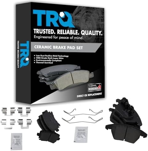 TRQ Front and Rear Ceramic Brake Pad Set