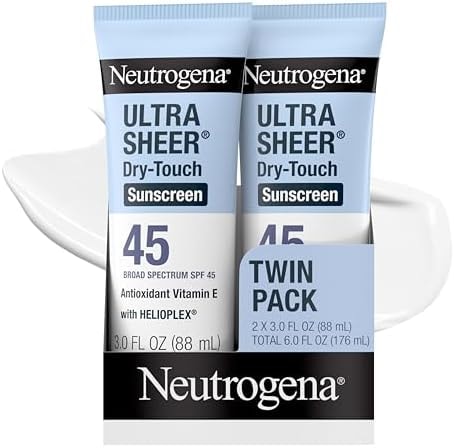 Neutrogena Ultra Sheer Dry Touch Sunscreen Lotion SPF 45, 2 x 3 fl. oz