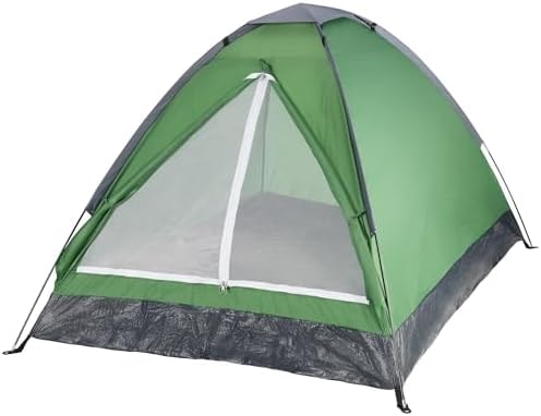 2-Person Camping Tent - Shelter with Rain Fly and Carrying Bag - Lightweight Outdoor Tent for Backpacking, Hiking, and Beach by Wakeman (Green)