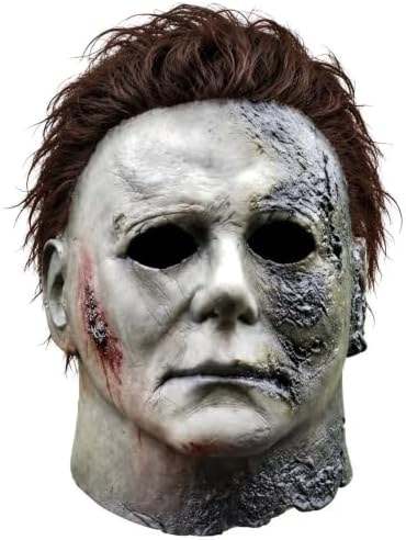 Pawirose Michael Myers Mask,Halloween Horror Masquerade Mask for Men Adullts,Horror Movie Michael MyersCostume Accessory for Cosplay (green)