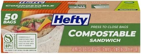 Hefty® Compostable Press-To-Close Sandwich 50 Count