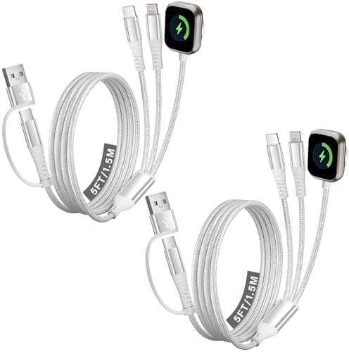3 in 2 Multi Charging Cable/Cord with IP/USB C Charger Cable/iWatch Charger