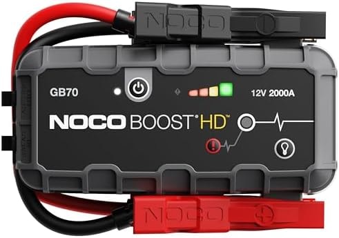 NOCO Boost GB70 2000A UltraSafe Jump Starter, 12V Lithium Battery Booster