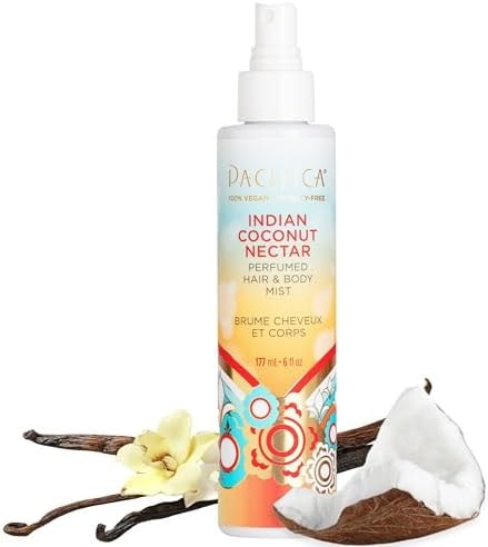 Pacifica Beauty Indian Coconut Nectar Hair & Body Mist, Functional Fragrance For A Calming Experience, Paraben-Free, Vegan & Cruelty-Free, 5 Fl Oz