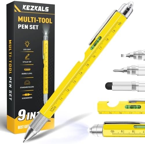 KEZKALS Gifts for Men 9 in 1 Multitool Pen Stocking Stuffers for Men Adults