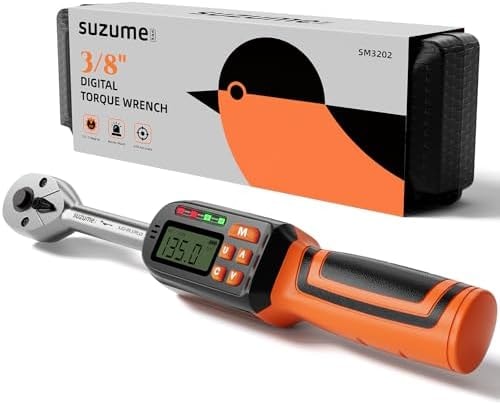 SUZUME Digital Torque Wrench 3/8 Drive (5.02-99.57 Ft. Lb / 6.8-135 N.m)