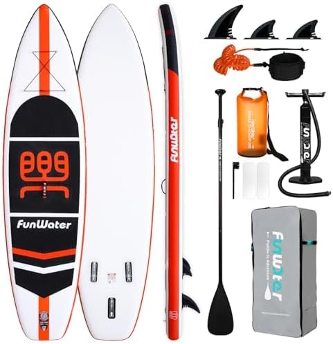 FunWater Inflatable Stand Up Paddle Board with Beginners SUP Accessories|