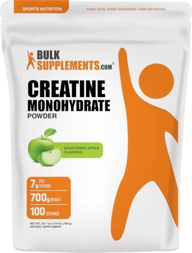 BulkSupplements.com Creatine Sour Green Apple - 700g (Pack of 1)