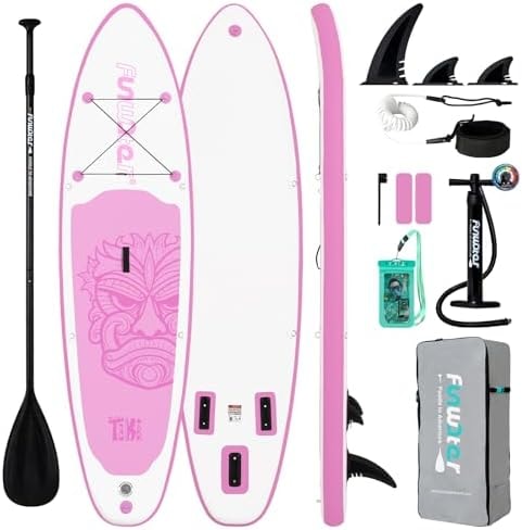 FunWater Inflatable Stand Up Paddle Board with Beginners SUP Accessories