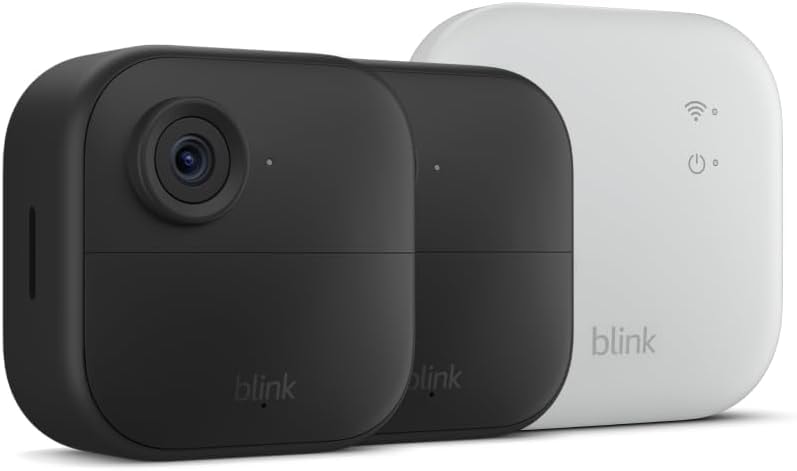 Blink Outdoor 4 XR – two-year battery wireless camera with 4x security coverage, 1000 ft open-air range or 400 ft with typical use — 2 camera system