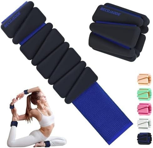 Ankle Weights for Women Adjustable Wrist Weights Set of 2 (1 lb Each)