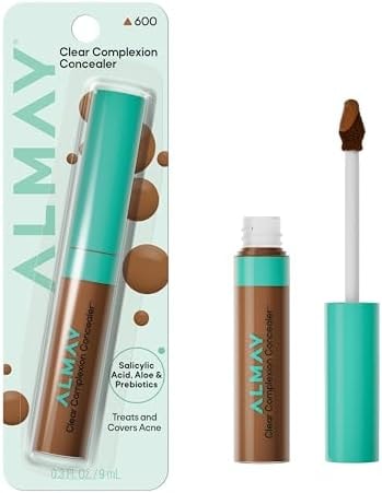 Almay Clear Complexion Concealer, Cruelty-Free Makeup for Acne-Prone Skin, Non-Comedogenic, Vegan, Hypoallergenic, 600, 0.3 fl oz