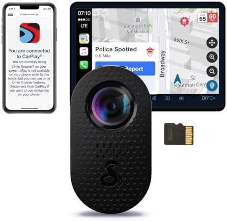 Cobra Discreet Dash Cam (SC120), QHD 1440P Video Resolution, Built-in WiFi