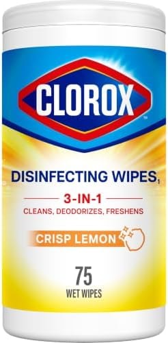 Clorox Disinfecting Wipes Back to School, Bleach Free, Crisp Lemon, 75 Count (Package May Vary)