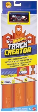 Hot Wheels Track Creator Starter Pack & 1:64 Scale Toy Car