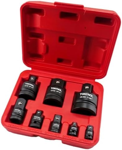TONYNOL 8 Piece Impact Socket Adapter and Reducer Set
