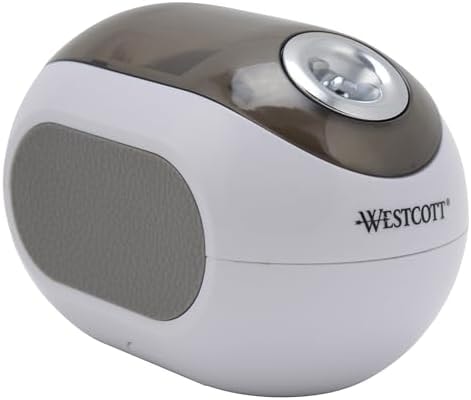Westcott iPoint Dash Battery Pencil Sharpener, White