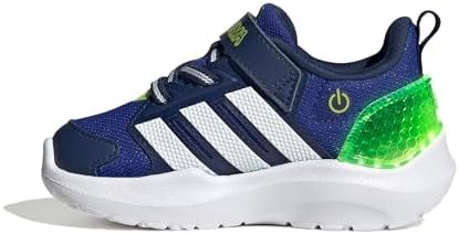 adidas Unisex-Baby Lightorama, Lucid Blue/White/Solar Slime, 5