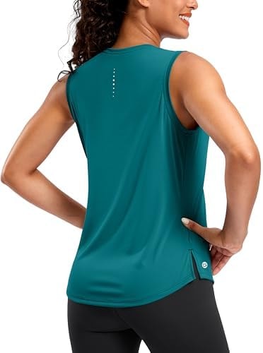 G Gradual Women's Sleeveless Workout Tank Tops Running Yoga Shirts(Teal,M)