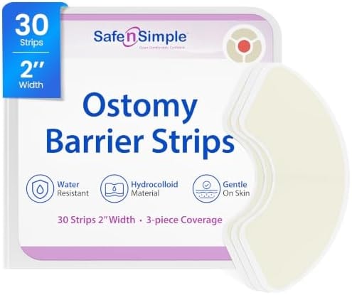 Safe n' Simple Elastic Hydrocolloid Ostomy Barrier Strips - 2" - 30 Count