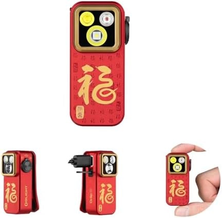 OLIGHT Oclip Pro Rechargeable EDC Clip-on Flashlight, FS Red