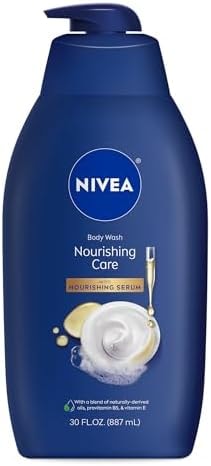 NIVEA Nourishing Care Body Wash with Nourishing Serum, 30 FL OZ