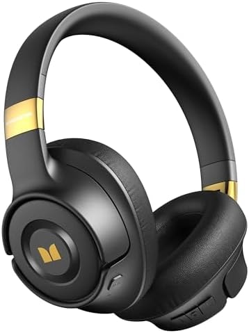 Monster Persona SE ANC Active Noise Cancelling Headphones, Wireless Bluetooth Headphones Over Ear, 60H Playtime, HiFi Stereo Audio, Deep Bass, Built-in Mic, Memory Foam Ear Cups for Home Office,Black